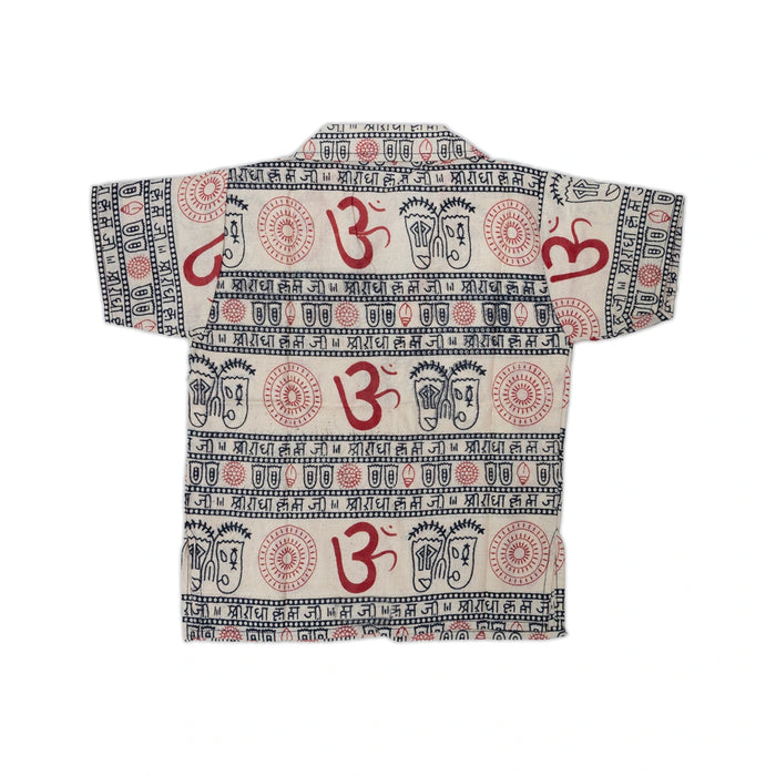 Om Kurta - Size 18 | Om Deign Shirt/ Kids Dress/ 2Yrs to 3Yrs Children Devotional Dress