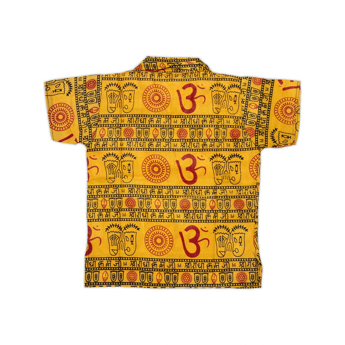 Om Kurta - Size 18 | Om Deign Shirt/ Kids Dress/ 2Yrs to 3Yrs Children Devotional Dress
