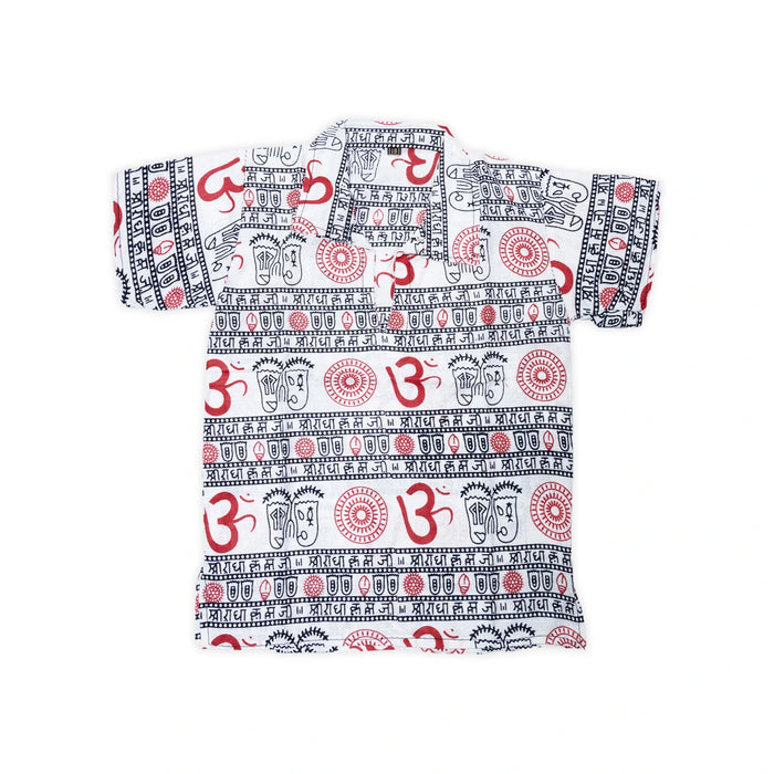 Om Kurta - Size 18 | Om Deign Shirt/ Kids Dress/ 2Yrs to 3Yrs Children Devotional Dress