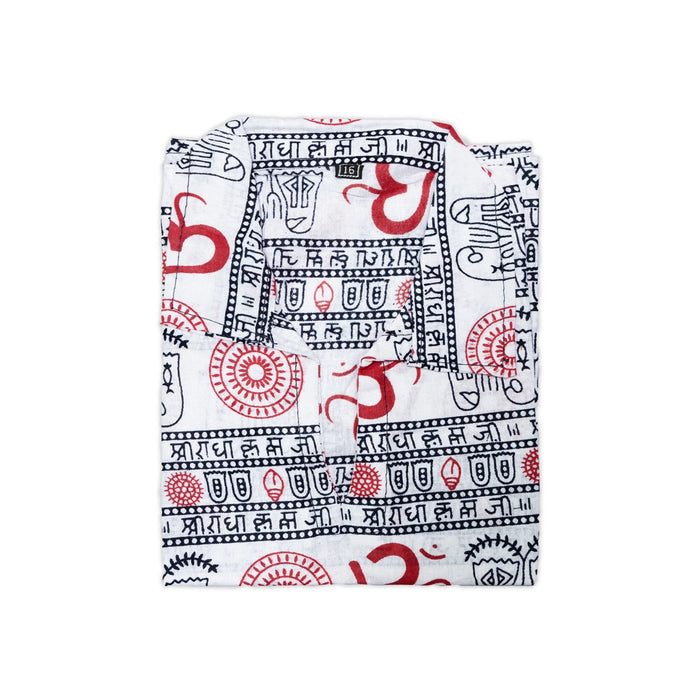 Om Kurta - Size 16 | Om Deign Shirt/ Kids Dress/ 1Yrs to 2Yrs Children Devotional Dress