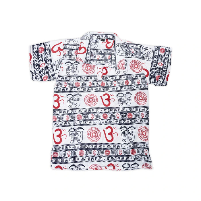 Om Kurta - Size 16 | Om Deign Shirt/ Kids Dress/ 1Yrs to 2Yrs Children Devotional Dress