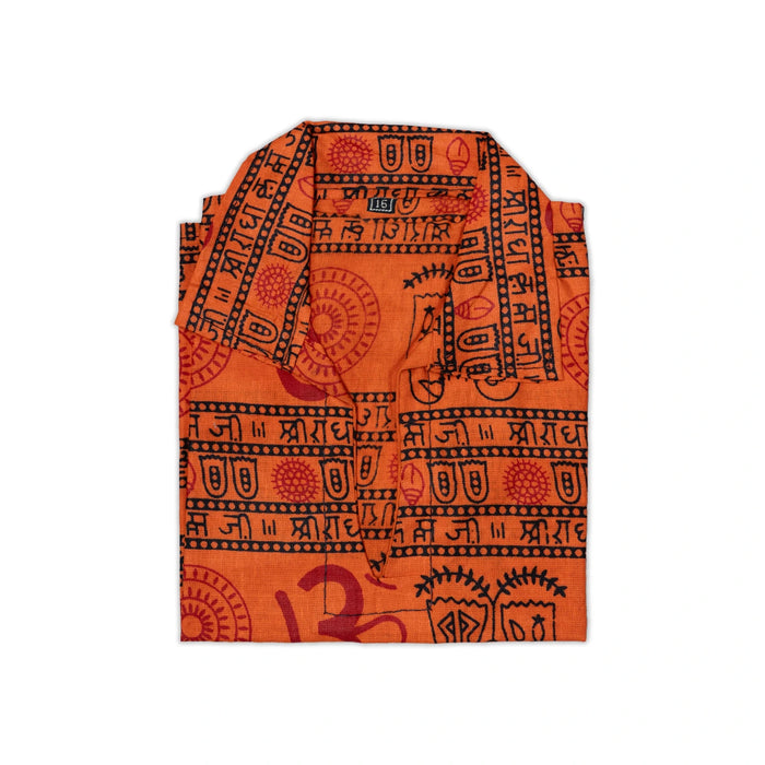 Om Kurta - Size 16 | Om Deign Shirt/ Kids Dress/ 1Yrs to 2Yrs Children Devotional Dress