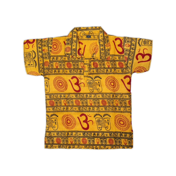 Om Kurta - Size 16 | Om Deign Shirt/ Kids Dress/ 1Yrs to 2Yrs Children Devotional Dress