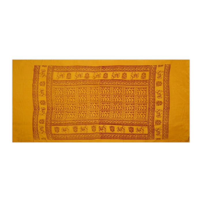 Ponnadai Shawl - 2.25 Mtrs | Silk Cloth Ponnada Shawl / Hare Krishna Chadar Design Ponnada Cloth For Men & Women - Shawls & Towels