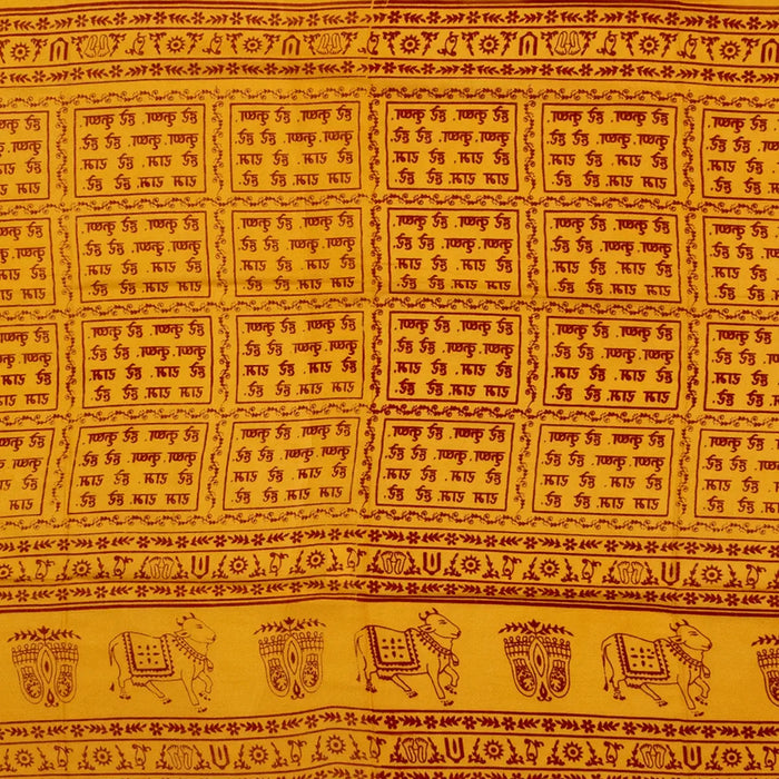 Ponnadai Shawl - 2.25 Mtrs | Silk Cloth Ponnada Shawl / Hare Krishna Chadar Design Ponnada Cloth For Men & Women - Shawls & Towels