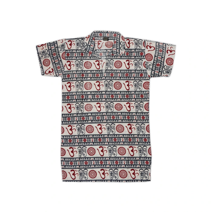 Om Kurta - Size 22 | Om Deign Shirt/ Kids Dress/ 5Yrs to 6Yrs Children Devotional Dress