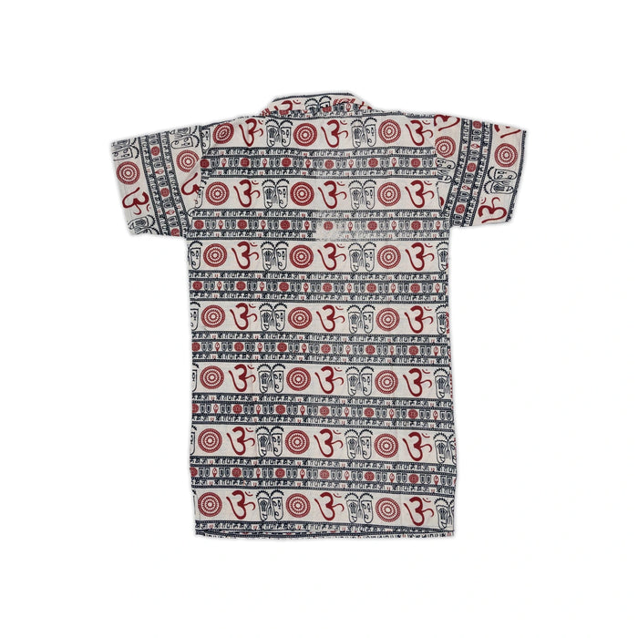 Om Kurta - Size 22 | Om Deign Shirt/ Kids Dress/ 5Yrs to 6Yrs Children Devotional Dress