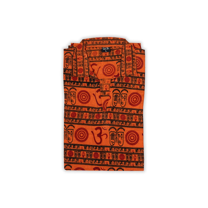 Om Kurta - size L | Om Deign Shirt / Devotional Dress / Shirt For Men
