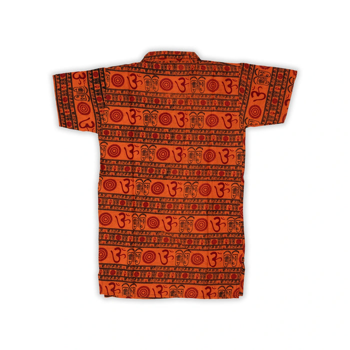 Om Kurta - Size 24 | Om Deign Shirt/ Kids Dress/ 6Yrs to 7Yrs Children Devotional Dress