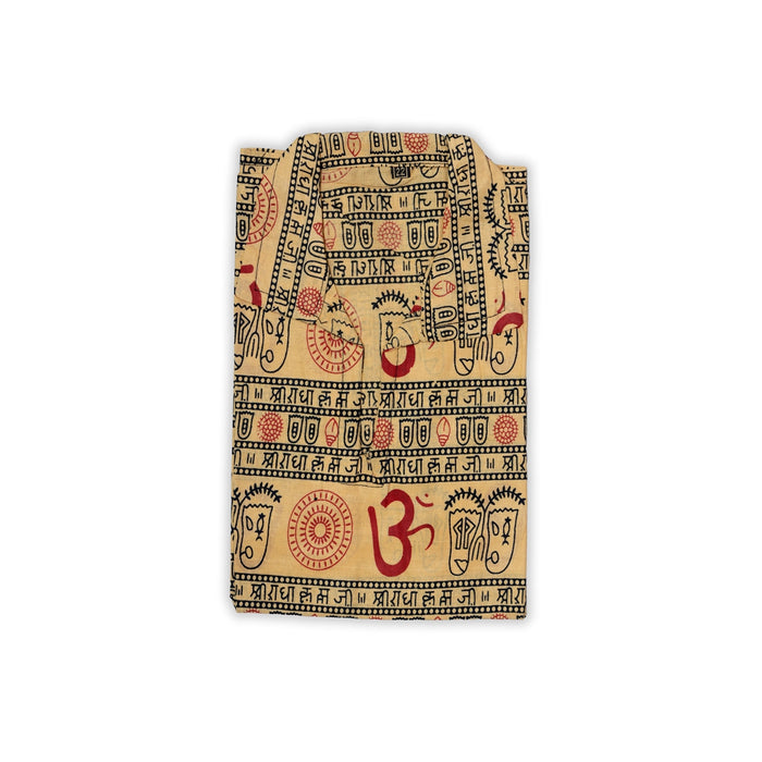 Om Kurta - Size 24 | Om Deign Shirt/ Kids Dress/ 6Yrs to 7Yrs Children Devotional Dress