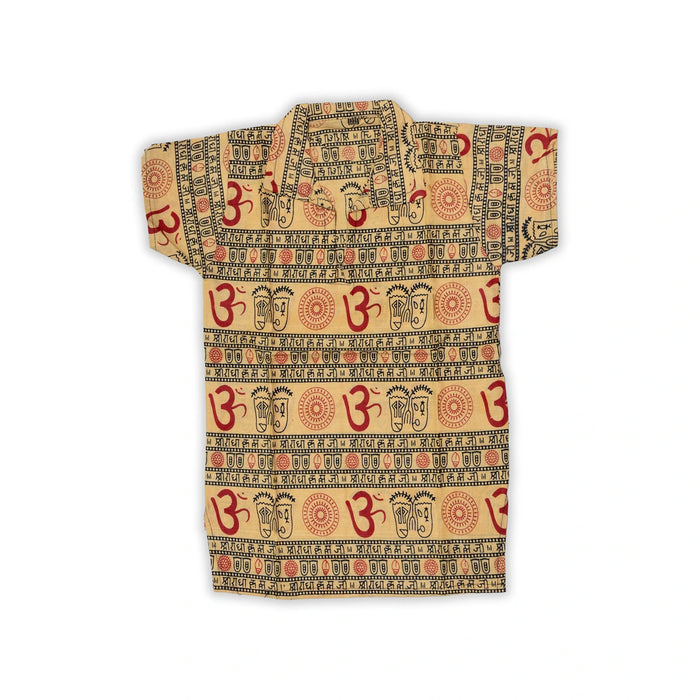 Om Kurta - Size 24 | Om Deign Shirt/ Kids Dress/ 6Yrs to 7Yrs Children Devotional Dress