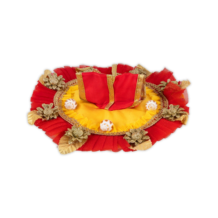 Krishna Dress - 8 Inches | Fancy Work Laddu Gopal Ji Dress / Kanha Dress for Deity / Gol Poshak - Laddu Gopal, Krishna & Radha Rani Dress