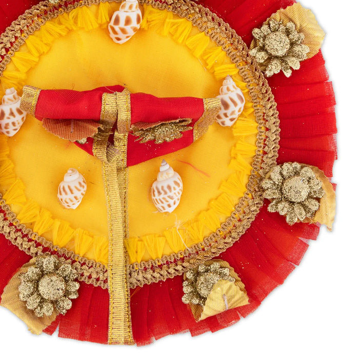 Krishna Dress - 8 Inches | Fancy Work Laddu Gopal Ji Dress / Kanha Dress for Deity / Gol Poshak - Laddu Gopal, Krishna & Radha Rani Dress