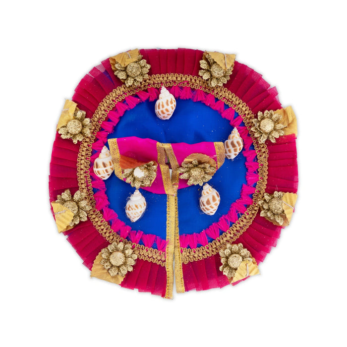Krishna Dress - 8 Inches | Fancy Work Laddu Gopal Ji Dress / Kanha Dress for Deity / Gol Poshak - Laddu Gopal, Krishna & Radha Rani Dress
