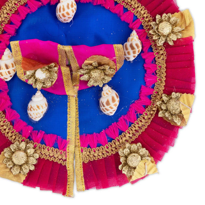 Krishna Dress - 8 Inches | Fancy Work Laddu Gopal Ji Dress / Kanha Dress for Deity / Gol Poshak - Laddu Gopal, Krishna & Radha Rani Dress
