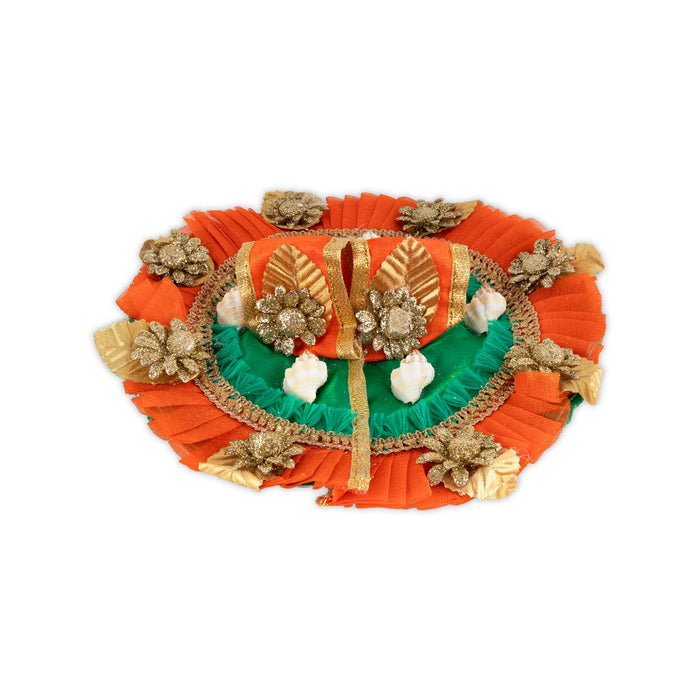Krishna Dress - 8 Inches | Fancy Work Laddu Gopal Ji Dress / Kanha Dress for Deity / Gol Poshak - Laddu Gopal, Krishna & Radha Rani Dress