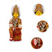 Decorative Varalakshmi Stand With Face - 17 X 5 Inches | Varalakshmi Ammavari Vigraham For Varalakshmi Decor - Deity Jewellery & Vastra Sets