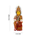 Decorative Varalakshmi Stand With Face - 17 X 5 Inches | Varalakshmi Ammavari Vigraham For Varalakshmi Decor - Deity Jewellery & Vastra Sets