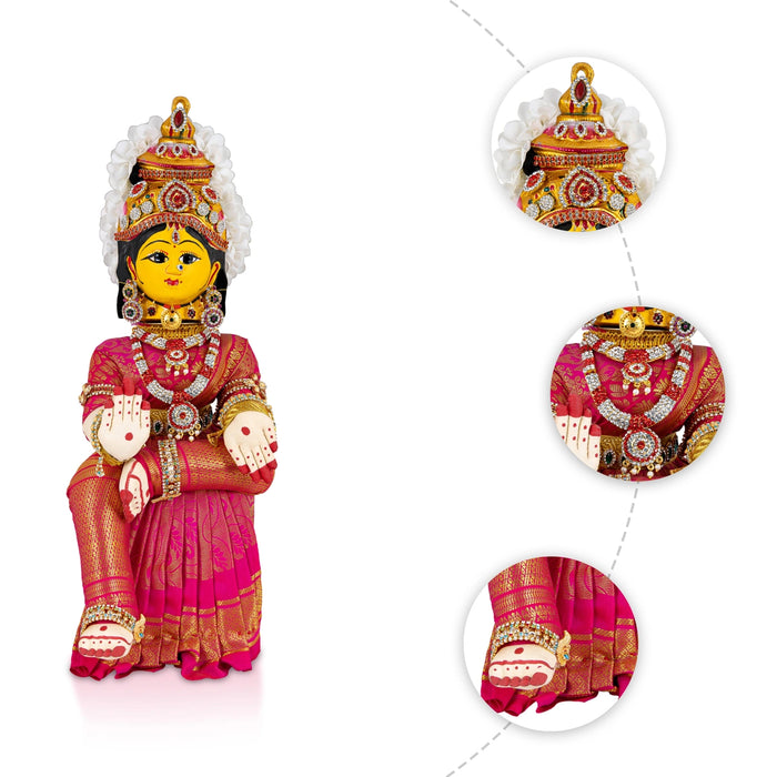 Varalakshmi Stand - 36 X 21 Inches | Pooja Stand/ Ammavari Stand/ Detachable Stand For Varalakshmi Decor - Deity Accessories