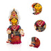 Decorative Varalakshmi Stand With Face - 13 X 5 Inches | Varalakshmi Ammavari Vigraham For Varalakshmi Decor - Deity Jewellery & Vastra Sets