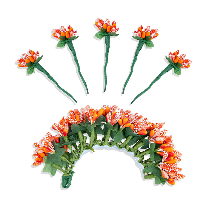 Artificial Flower - 5 Inches | Artificial Gajra/ Bridal Veni/ Artificial Hair Flower for Decoration