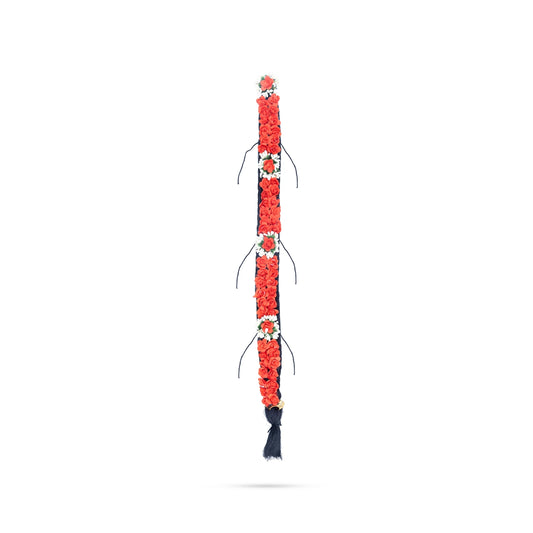 Readymade Jadai - 26 Inches | Artificial Flower Jadai/ Readymade Poo Jadai for Decoration - Head & Face Accessories