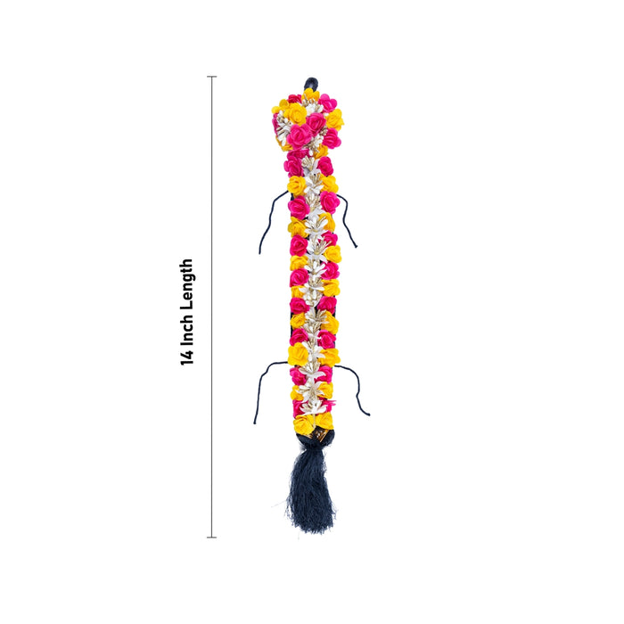 Readymade Jadai - 14 Inches | Readymade Poo Jadai/ Artificial Flower Jadai for Decoration