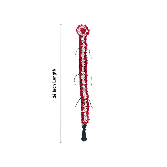 Readymade Jadai - 26 Inches | Artificial Flower Jadai/ Readymade Poo Jadai for Decoration - Head & Face Accessories