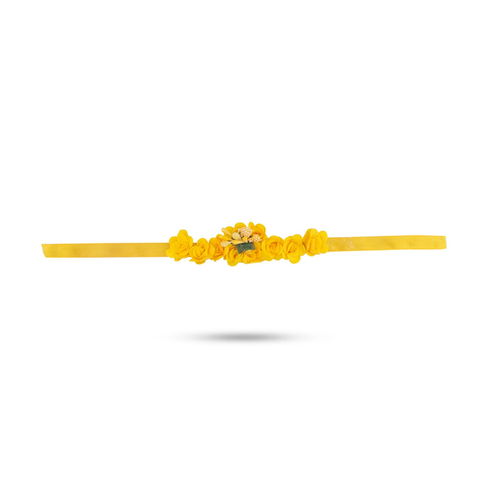 Artificial Flower Jewellery Set - 14 x 11 Inches | Artificial Floral Jewellery/ Artificial Flower Jewelry for Haldi - Deity Jewellery & Vastra Sets