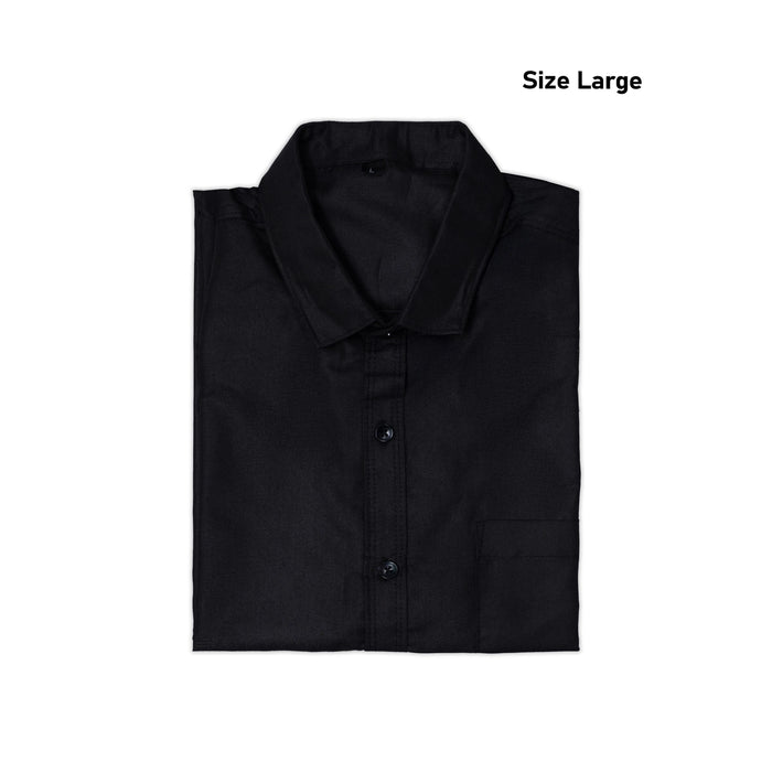 Black Shirt - Size Large | Half Hand Shirt / Black Half Hand Shirt / Black Shirt for Men