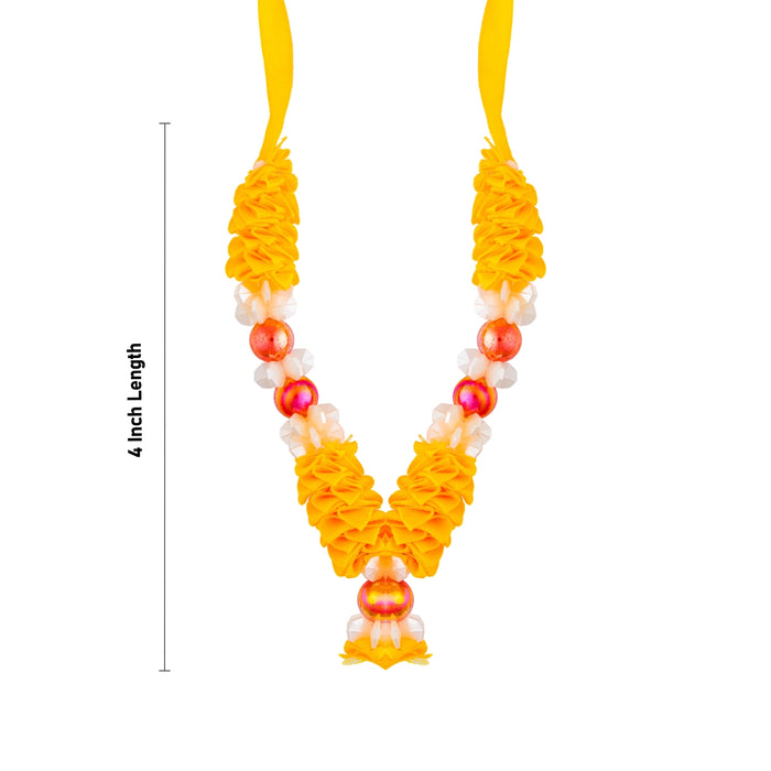 Satin Mala - 4 Inches | Artificial God Garland/ Decorative Mala/ Cloth Mala For Pooja & Festival Decoration