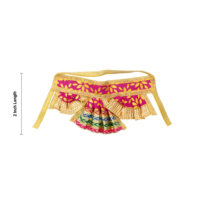 Hanuman Dress Set - 2 Inches | Anjaneya Vastra/ Hanuman Dress/ Hanuman Ji Costume For Bhagawan