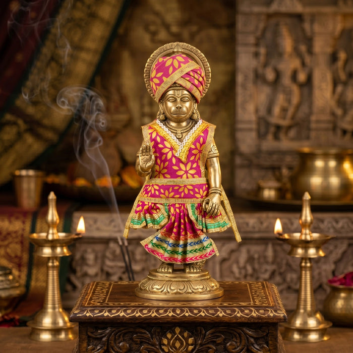 Hanuman Dress Set - 3 Inches |Hanuman vastra / Anjaneya Dress/ Hanuman Ji Costume for Deity