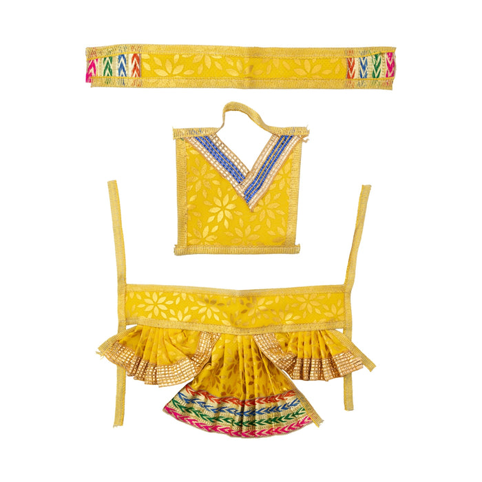 Hanuman Dress Set - 4 Inches | Hanuman Swamy Dress / Anjaneya Vastra / Hanuman Ji Costume