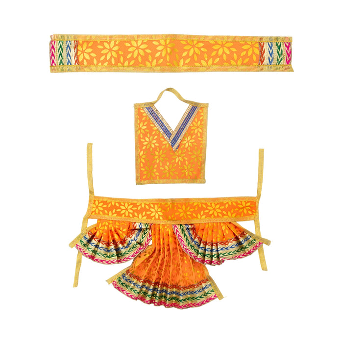 Hanuman Dress Set - 5 Inches | Anjaneya Vastra / Hanuman Ji Costume for Bhagwan