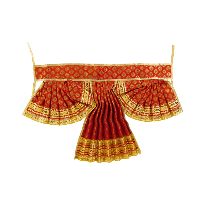 Hanuman Dress Set - 12 Inches | Anjaneya Dress/ Jari Design Hanuman Costume/ Hanuman Ji Costume for Deity - Bhagwan Vastra