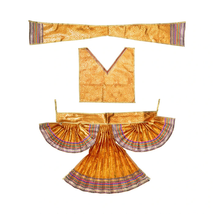 Hanuman Dress Set - 15 Inches | Hanuman Swamy Dress / Anjaneya Vastra / Hanuman Ji Costume for Bhagwan