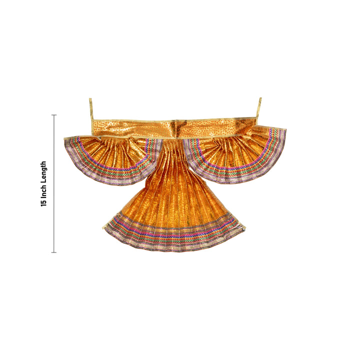 Hanuman Dress Set - 15 Inches | Hanuman Swamy Dress / Anjaneya Vastra / Hanuman Ji Costume for Bhagwan
