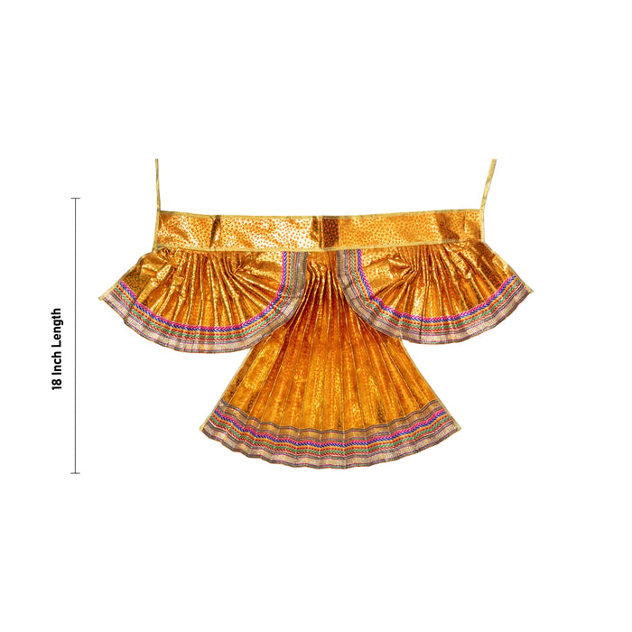 Hanuman Dress Set - 18 Inches | Anjaneya Dress/ Jari Design Hanuman Vastra / Hanuman Ji Costume for Deity