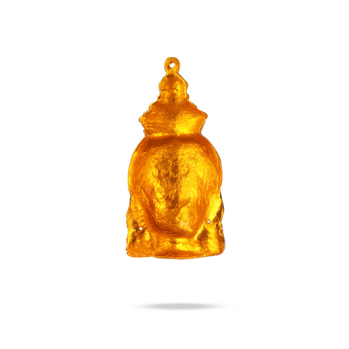 Lakshmi Face - 8 x 4 Inches | Stone Design Ammavari Face/ Yellow Varalaskhmi Face/ Amman Face for Deity Decor - Head & Face Accessories