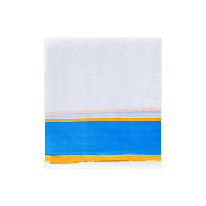 Veshti - 9 x 5 Inches | Gundanchi Border Dhoti / Half White Vesti / Dhoti for Men / Traditional Vesti - Veshti & Dhoti