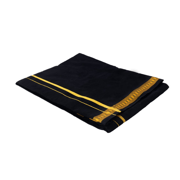 Veshti - 2 Mtrs - Black | Dhoti/ Pentex Border Vesti for Men/ Assorted Colour - Veshti & Dhoti