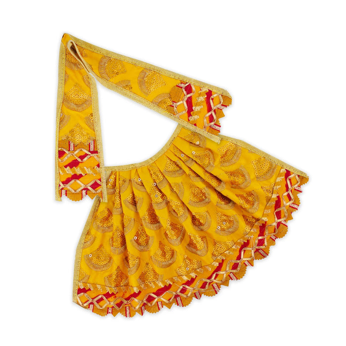 Amman Pavadai - 6 x 11 Inches | Fancy Mata Dress/ Devi Vastra/ Mata Poshak for Deity/ Assorted Colour - Devi Dress