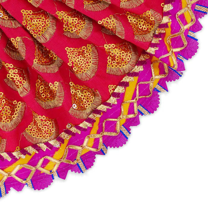 Amman Pavadai - 6 x 11 Inches | Fancy Mata Dress/ Devi Vastra/ Mata Poshak for Deity/ Assorted Colour - Devi Dress