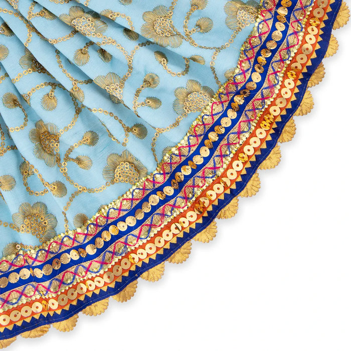 Amman Pavadai - 8 x 10 Inches | Fancy Mata Dress/ Devi Vastra/ Mata Poshak for Deity/ Assorted Colour