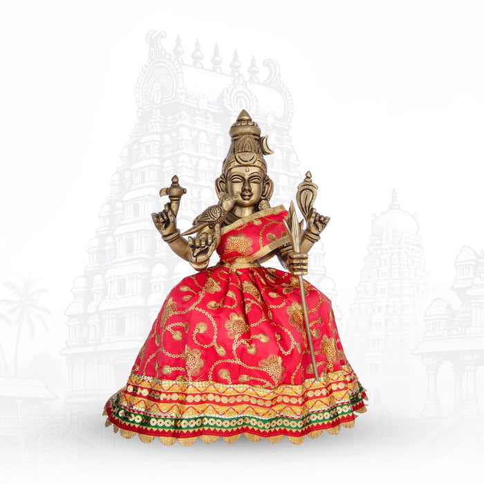 Amman Pavadai - 8 x 10 Inches | Fancy Mata Dress/ Devi Vastra/ Mata Poshak for Deity/ Assorted Colour