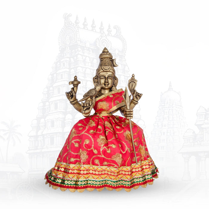 Amman Pavadai - 8 x 10 Inches | Fancy Mata Dress/ Devi Vastra/ Mata Poshak for Deity/ Assorted Colour - Devi Dress