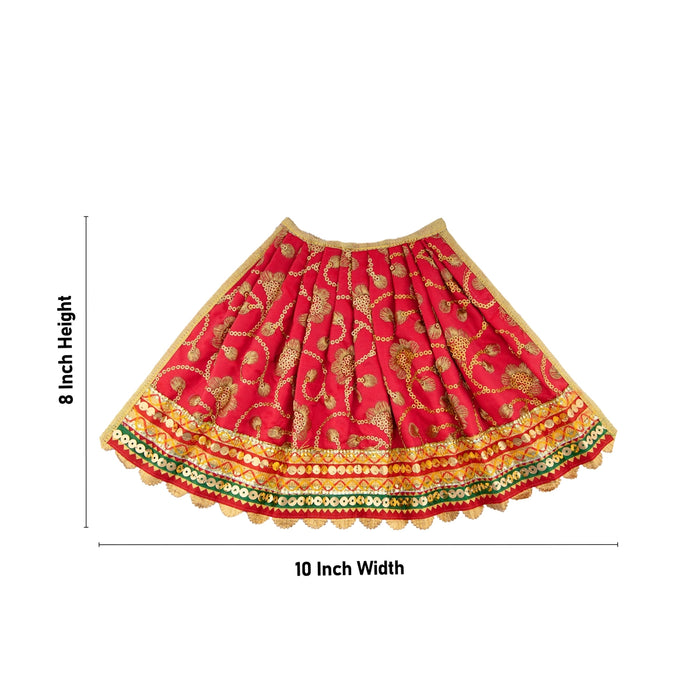 Amman Pavadai - 8 x 10 Inches | Fancy Mata Dress/ Devi Vastra/ Mata Poshak for Deity/ Assorted Colour