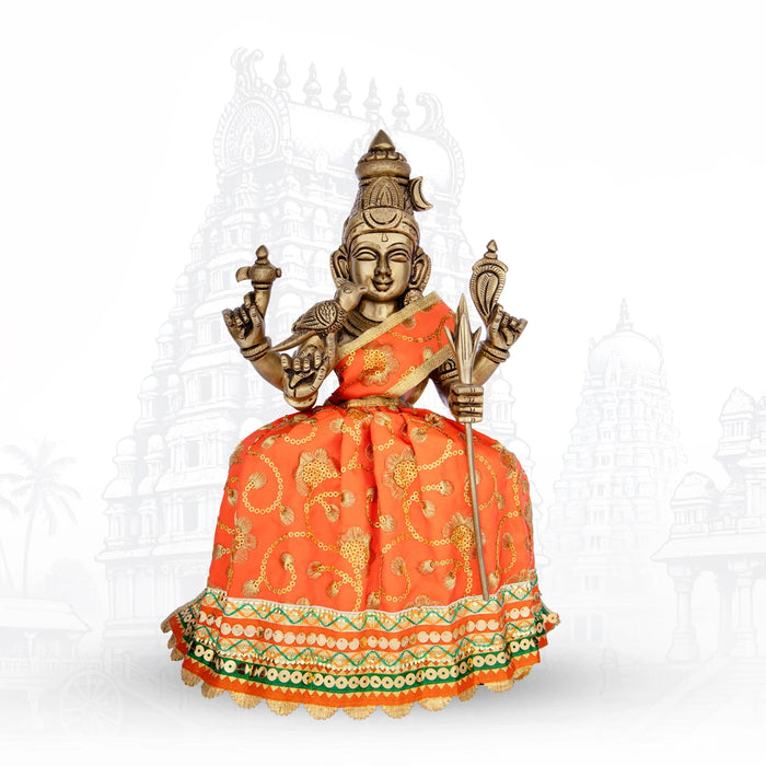 Amman Pavadai - 8 x 10 Inches | Fancy Mata Dress/ Devi Vastra/ Mata Poshak for Deity/ Assorted Colour - Devi Dress