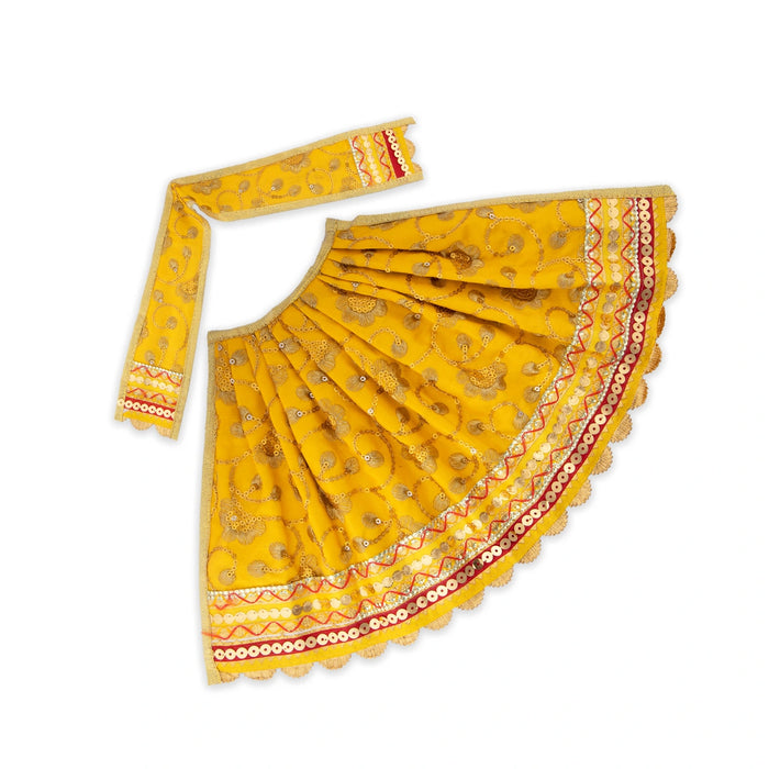 Amman Pavadai - 8 x 10 Inches | Fancy Mata Dress/ Devi Vastra/ Mata Poshak for Deity/ Assorted Colour - Devi Dress